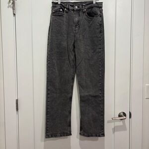 Dex Women Grey Acid Wash High Rise Straight Leg Jeans Size 29/29
